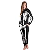 Blis Adult Womens Costume Halloween Women's Onesie Pajama Pajamas for Women Skeleton Medium