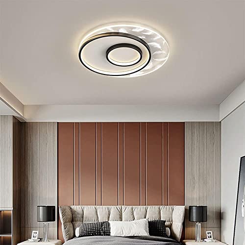 Plafonnier noir moderne à LED encastré pour cuisine et restaurant