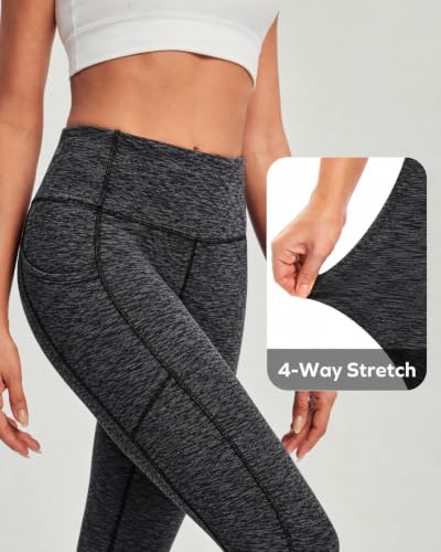 Image of Heathyoga Yoga Pants with Pockets Extra Soft Leggings with Pockets for Women Non See-Through High Waist Workout Leggings