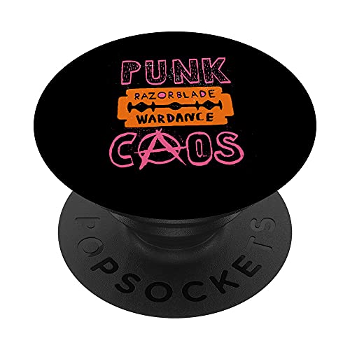 Punk Rocker Band Emo Anarchy Pop Weirdo Razorblade Vêtements PopSockets PopGrip Interchangeable