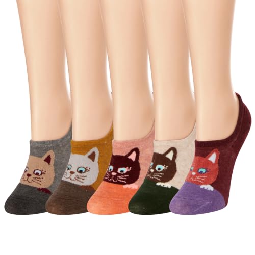 Image of Violet Mist Women's No Show Socks - Low Cut, Invisible, Non Slip Footies - Flat Boat Socks