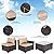 LEVELEVE 7 Pieces Outdoor Patio Furniture Sets,Rattan Conversation Sectional Set,Manual Weaving Wicker Patio Sofa with Tea Table