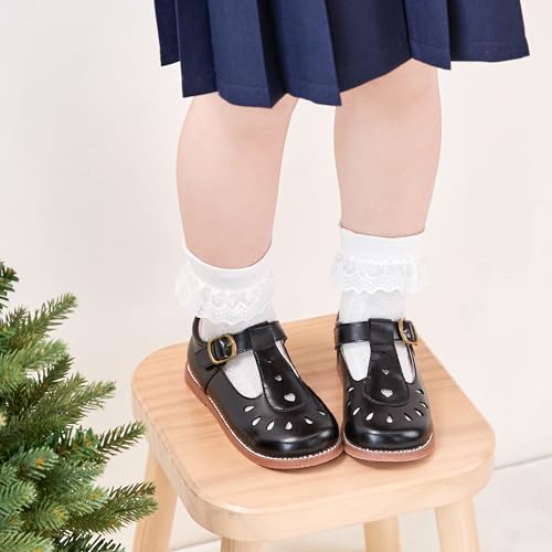 Image of PHIRAMIN Toddler Girl Mary Jane Dress Shoes-Little Girl School Uniform Shoes for Wedding Party