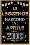 taccuino, le leggende noscono a aprile 2003: regali compleanno uomo e donna, 20 anni di compleanno regalo uomo e donna 20 anni, regalo per lui/lei, taccuino da 120 pagine