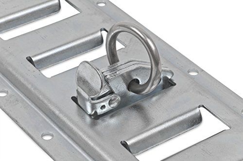 Powertye E-Track O-Ring Fittings - Heavy-Duty 1.5In Diameter O-Ring - 2,000 Lb Working Load Limit / 6,000 Lb. Breaking Strength - 6-Pack #TOP4