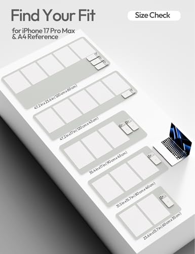 Image of YSAGi Leather Desk Pad Protector, Office Desk Mat, Large Mouse Pad, Non-Slip PU Leather Desk Blotter, Laptop Desk Pad, Waterproof Desk Writing Pad for Office and Home (Light Grey, 23.6 inch x 13.8 inch)