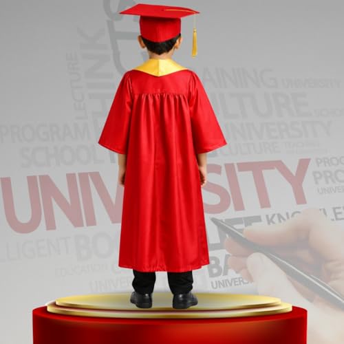 Image of Sarvda Graduation Gown for kids with Cap and Sash, Convocation Dress for Boys and GirlsSchool Ceremony, Fancy Dress