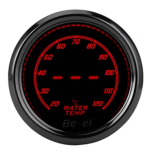 Medidor de temperatura del agua de 52 mm con acabado premium y pantalla LED