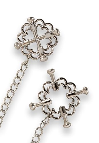 Bijou mamelon Bad Kitty chaîne en métal argent ajustable de 0,2 à 1,5 cm