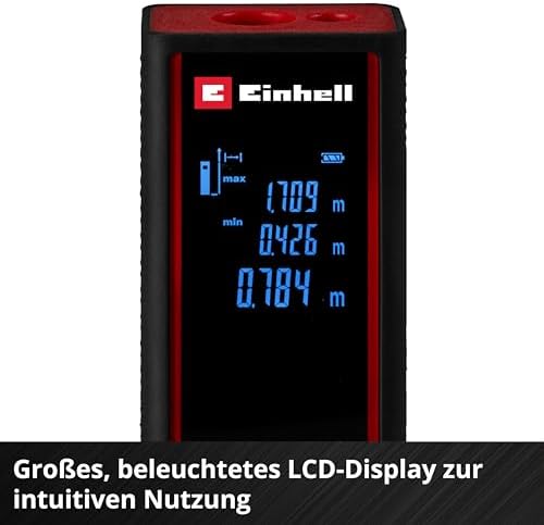 Bild 4 - Einhell Laser Entfernungsmesser TC-LD 30 R (30 m max. Messbereich, Messmodi Distanz, Fläche, Volumen, Dauermessung, LCD-Display, Abschaltautomatik, ohne Batterien)