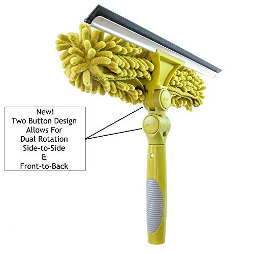 Docapole 30 Ft Reach Window Washing Kit With 6 To 24 Ft Telescoping Extension Pole, Window Squeegee And Scrubber Combo, Dual Pivot #TOP1