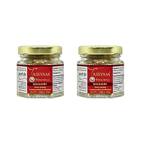 Image of Tassyam Hingwale Extra Strong Shahri Hing 50g (2X 25g) Bottle | Hand Pounded & Natural | Jain Hing