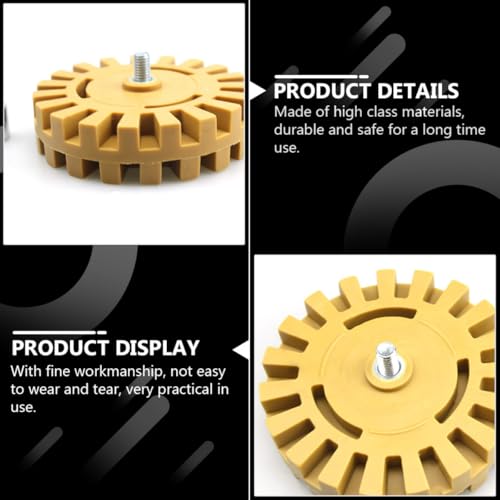 Roue de dégommage en caoutchouc Alipis durable de 4 pouces - 6