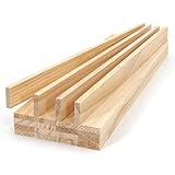 Wood Strips Slats Square Wooden Dowels for Crafts 1/4'x 1' x 15', 20 PCS Wood Trim Planks for Wall, Wooden Sticks for Crafting, Unfinished Pine Lumber Pieces for Woodworking Models Making Dollhouses