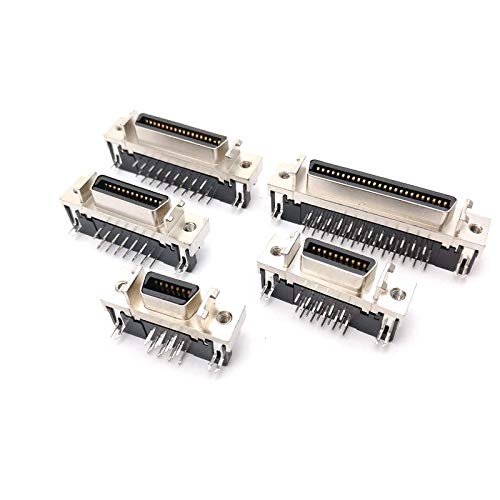 Davitu 20PCS DBType Female SCSI Connectors 14 20 26 36 50 Pin 90 Degree - (Color: 50pin)