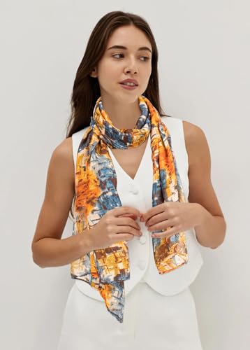 Lightweight Breathable Scarves for Women - Fashion Colorful Floral Shawls Wrap for Spring Summer3
