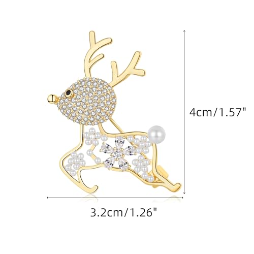 Image of Enamel Brooch Pin For Women Men, Vintage American Flag Crystal Lapel Pin, Christmas Brooch Suit Dress Clips Accessory Gift