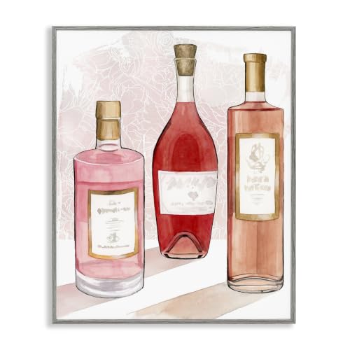 Paris Drinks Watercolor Kitchen Glam, 16 x 20 Inch Framed Giclée Print