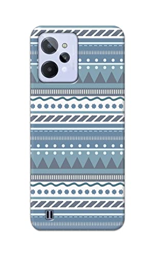 Image of PRINTFIDAA Printed Hard Back Cover Case for Realme C31 Back Cover (Seamless Geometric Tribal Pattern) -1803