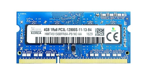 Image of 4GB DDR3L 1600MHz Laptop RAM for Hynix (PC3L-12800S, 204-Pin SO-DIMM, 1.35V, 1Rx8 Single Rank) Non-ECC Unbuffered Memory - HMT451S6AFR8A-PB