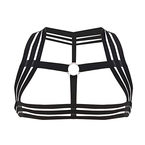 Image of Mens Harness Belt Nylon Elastic Body Shoulder Strap Sexy Halter Club Wear Cosplay Costume