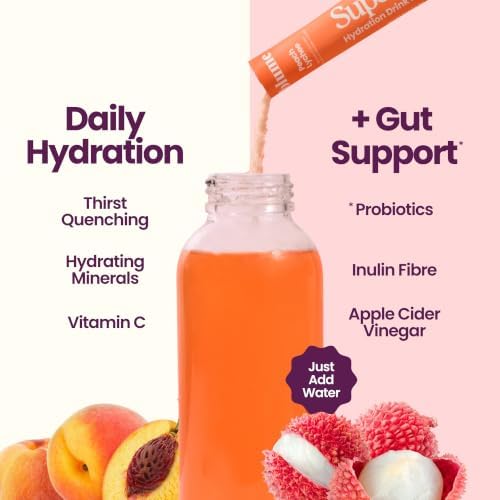NEW Blume SuperBelly Gut Health + Hydration, Daily Sugar Free Probiotics, Inulin Fiber, and Hydrating Minerals Powder Packets for Digestion Support - Peach Lychee, 15 Sticks — view 2