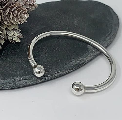 Men's Silver Torque Bangle | Heavy Solid 925 Sterling Silver Torque Bangle Bracelet - Silver Bangle For Men 30.2 grams3