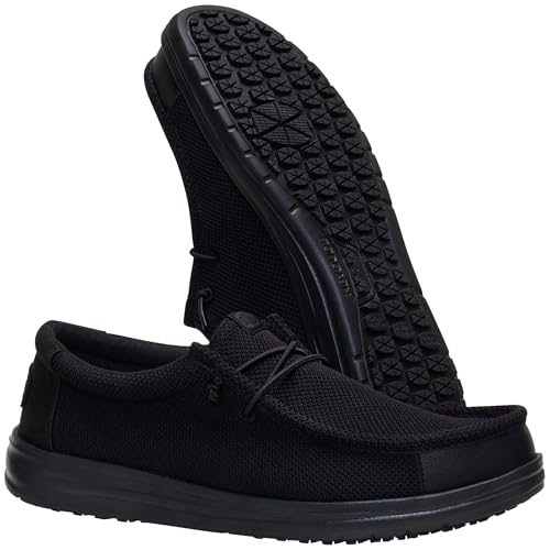 Image of HEYDUDE Men's Wally Work CE Slip-On Loafers | Lightweight CE-Certified Work Shoes | Water-Repellent & Slip-Resistant Outsole