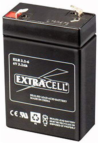 Extracell Batteria Ricaricabile Al Piombo Sigillata 6 Volt 3,2 Ah Marca