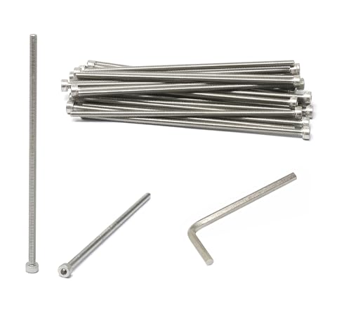Image of iexcell 25 Pcs M4 x 120mm Thread Pitch 0.7 mm Stainless Steel 304 Hex Socket Head Cap Screws Bolts Kit