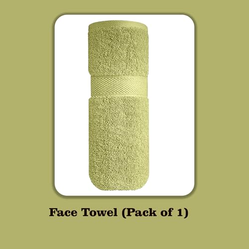 Image of Sulfar 100% Terry Ring Spun Cotton Face Towel - Quick-Dry, Highly Absorbent (480 GSM) (30 x 30 Cm) Misty Green (Pack of 1)