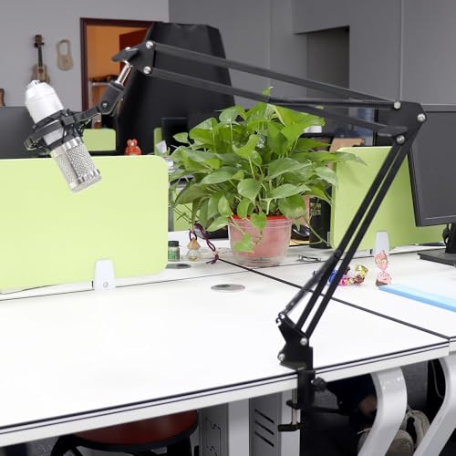 Image of SHOPEE Aluminum Desk Base Clamp Mount C-Clamp Clip Mount for Camera /Monitor, Desktop & Table Mount Holder for Microphone Boom Scissor Arm /Articulating arm Stand /Mic & Tablet (Black)