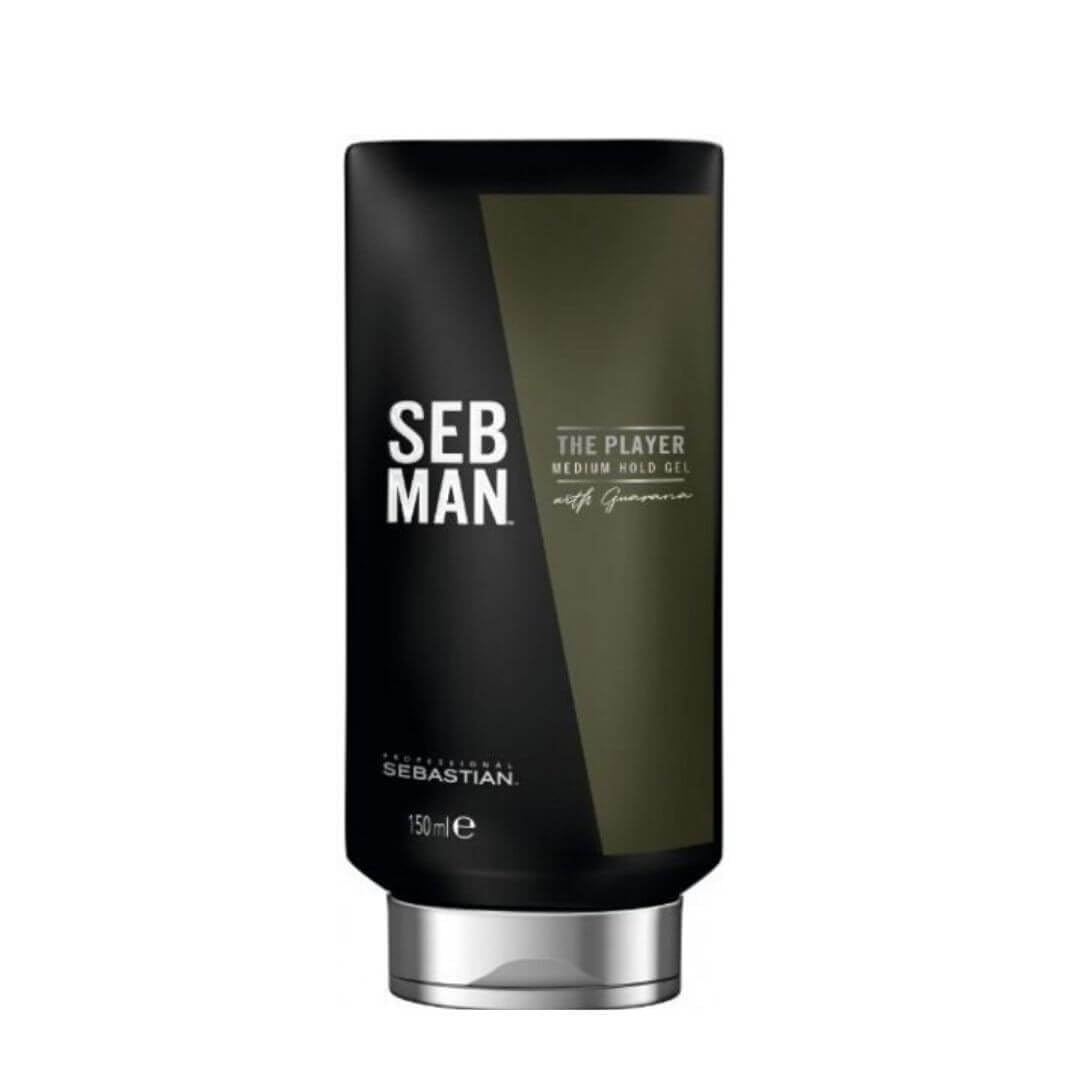 SEB MANTHE PLAYER - Remodelable Hair Gel with Medium Hold - Styling Gel with Flexible Finish - with Guarana Extract and Stimulating Fragrance of Bergamot and Pink Pepper - 150 ml