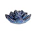 Hydrone Design Ceramic Succulent Flowers Table Top with Stable Base, 3D Handmade Tablescape Decorative (Blue)