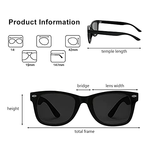 Lxnoap Black Sunglasses Classic Retro 80’s Vintage Style Design UV protection Lens3
