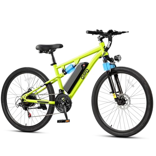 Qlife Racer Electric Bike for Adults - 21-Speed Mountain Lightweight Ebike with Peak 1000W Brushless Motor,48V 375Wh Removable Battery,26X2.1 Tire Step Over E-MTB,Up to 40 Miles Range image 7