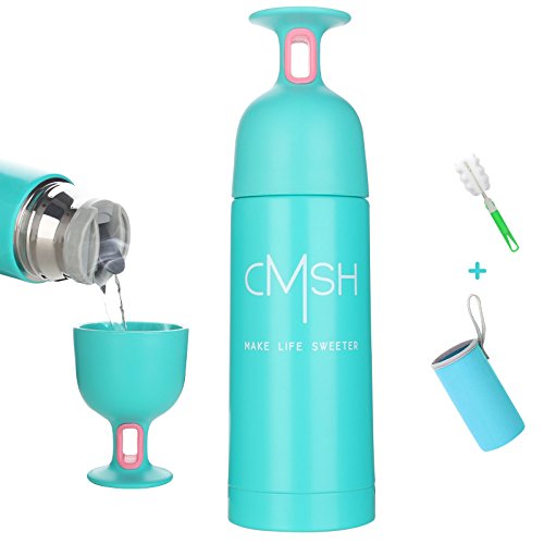 Chinashow 13 OZ Stainless Steel Water Bottle Lovely Leak Proof sport Water Bottle Best Water Bottle for Students [Blue]