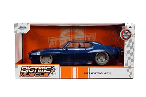Big Time Muscle 1:24 1971Pontiac Gto Die-Cast Car Dark Blue, Toys For Kids And Adults #TOP1
