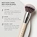 Haleys Beauty Kabuki Foundation Brush For Applying Powder, Foundation, Bronzer, Blush, and Mineral Make up, Soft Bristles, Seamless Blending, Makeup Brushes Essential, Vegan & Cruelty Free