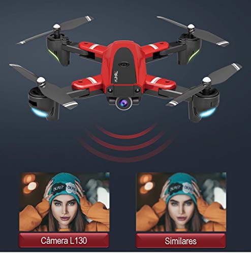 L130 Pro Drone com camera HD Siga me WiFi FPV 1080P - Camera 1080P Branco 3 Baterias 66 Minutos