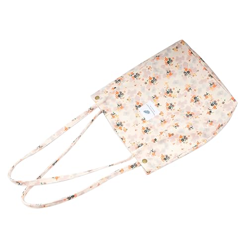 Image of TOPASION Cute Corduroy Tote Bag Canvas Shoulder Handbags for Women Travel Shopping
