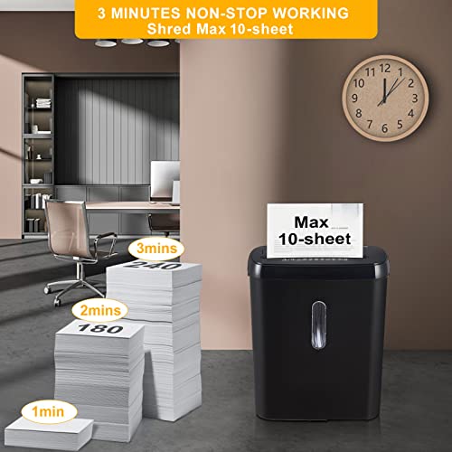 Paper Shredder, 10-Sheet Strip Cut With 3.17-Gallon Basket, P-2 Security Level, 3-Mode Design Shred Cd And Credit Card, Durable&Fast With Jam Proof System, Paper Shredder For Home Office (Etl) #TOP3