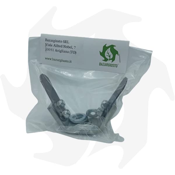 Bazargiusto - Fresa zappetta universale per decespugliatore a due denti professionale in alluminio