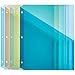 Amazon Basics Binder Pocket, Plastic Folder, 3 Hole Punch, Pack of 25, Assorted Colors, 9.3 x 11.2 inches