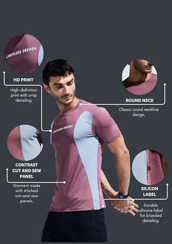 Image of Mens Stylish Supersoft Cut and Sew Breathable T-Shirt with HD Chest Print | Sports Tshirt for Men| Lightweight Men's T-Shirt| Men Tshirt