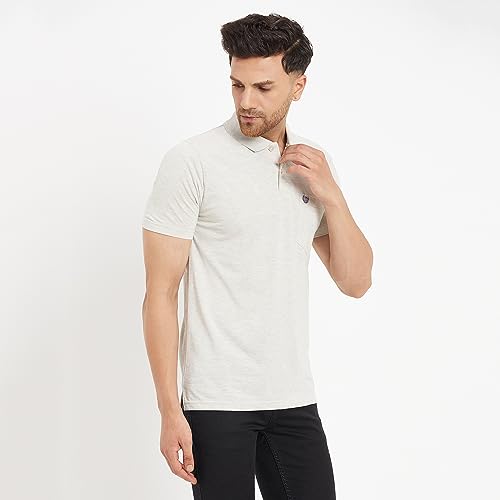 Image of Duke Stardust Men Half Sleeve Cotton T-Shirt (ONSD38T L.Grey Melange L)