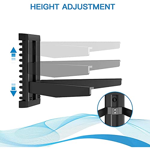 image for PERLESMITH Floating Wall Mount Shelf - Single Floating DVD DVR Shelf 