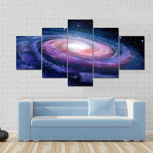 Voie lactée Galaxie Espace Cosmique Tableau pour une Ambiance Relaxante dans le Salon