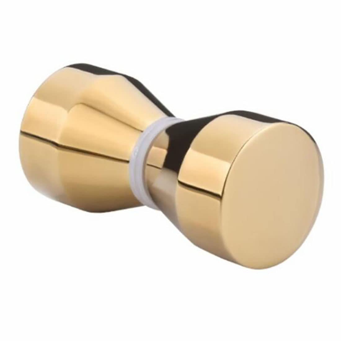 Poignée de porte de douche bouton en verre poli alu pour cabine de 6 à 18 mm