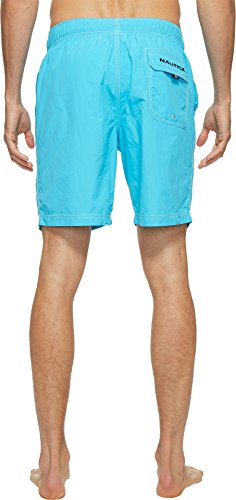 Image of Nautica Men's Solid Quick Dry Classic Logo Swim Trunk